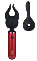 Pomi Wand - Clitoral and Body Wand Vibrator Red Plus Attachment Bundle