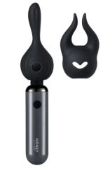 Pomi Wand - Clitoral and Body Wand Vibrator Grey Plus Attachment Bundle