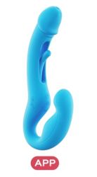Harmony Duo - App-Controlled Strapless Strap-on Blue