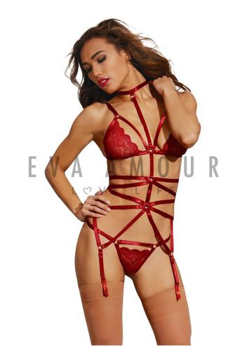 Collared Garter Set & Thong