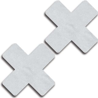 Glitter White Solid Colour Cross Pasties Set